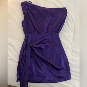 Purple one shoulder hello molly dress